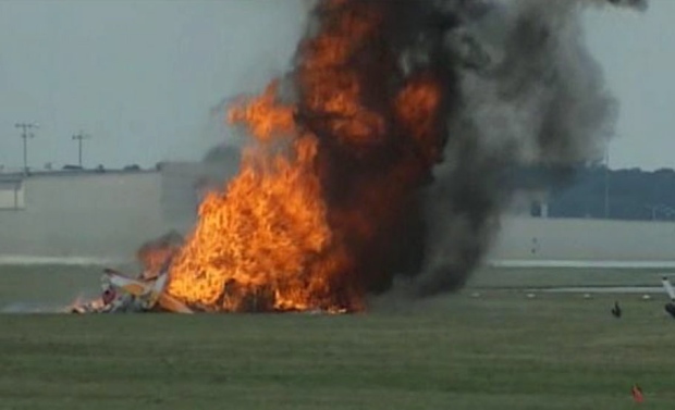 Wing walker, pilot killed at Ohio air show when stunt plane crashes