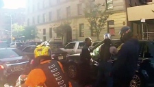 Intense biker standoff in NYC