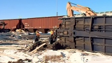 Train derailment in Saskatchewan