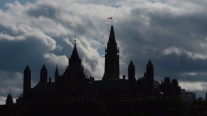 Clouds form a backdrop for the buildings on Parliament Hill in Ottawa on Tuesday, Oct. 22, 2013. (CP / Sean Kilpatrick)