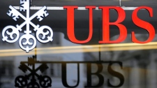 The Swiss Bank UBS logo at the Bahnhofstrasse, in Zurich, Switzerland is seen Feb. 20, 2009. (AP / Keystone, Walter Bieri)