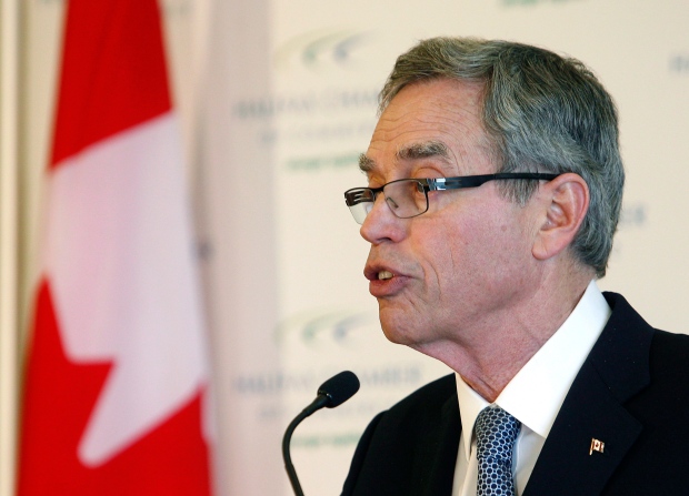 Federal Finance Minister Joe Oliver speaks at a luncheon of the Halifax Chamber of Commerce in Halifax on Tuesday, April 22, 2014. (Darren Pittman / THE ... - image