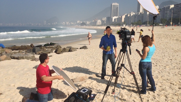 Peter Akman on Copacabana Beach in Rio