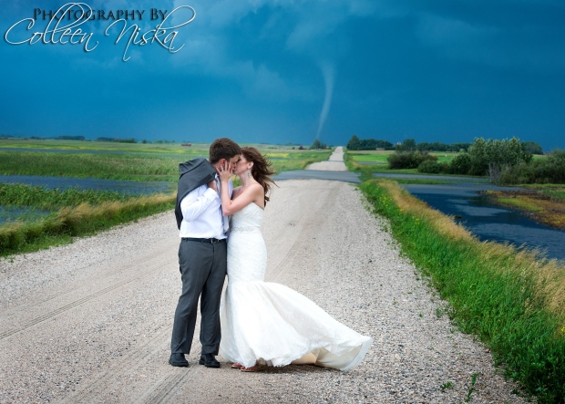 Tornado in wedding photos