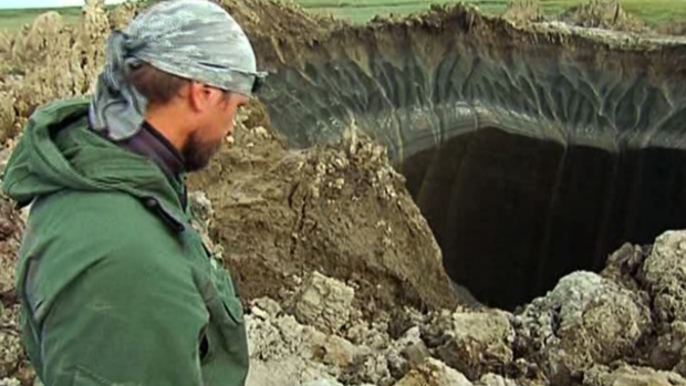 Giant crater appears in Siberia
