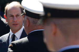 Prince Edward, Earl of Wessex, inspects the Royal Canadian Navy Guard of Honour, during an arrival ceremony at Government House in Victoria on Friday, September 12, 2014. (Chad Hipolito / THE CANADIAN PRESS)