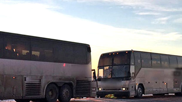 Two buses collide near Kerrobert, Sask.
