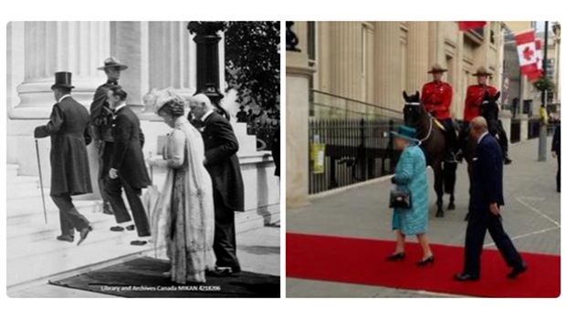 Queen Elizabeth at the re-opening of Canada House