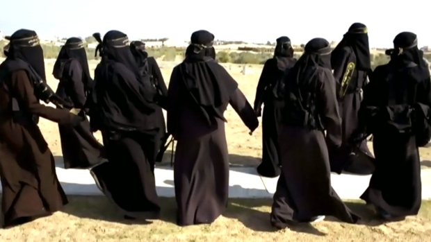 A group of woman who have joined the Islamic State