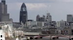 A view from Nelson's Column shows the Gherkin building over central London's skyline is pictured on Monday April 10, 2006. (AP / Kirsty Wigglesworth, file)