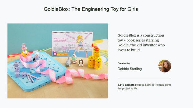 Toy crowdfunding project GoldieBlox