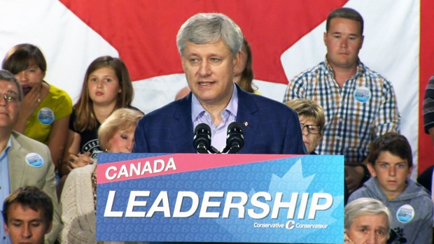 Stephen Harper with bored kids