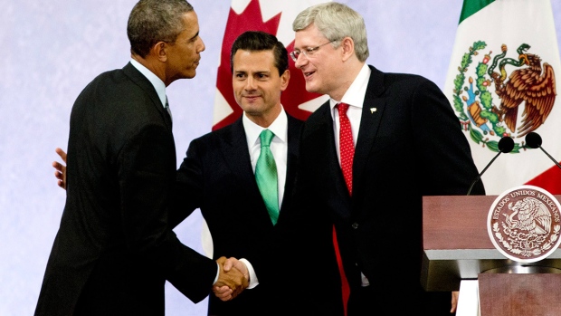 Obama, Nieto and Harper on NAFTA