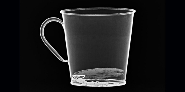X-ray of a mug at Auschwitz-Birkenau State Museum