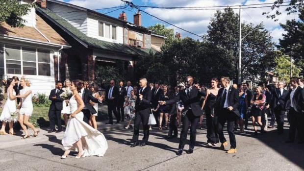 Wright-Houston wedding parade