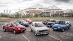 Ford's permanent collection of Fiestas on show to mark the model's 40th anniversary in Dagenham, Essex. (Photo from The Ford Motor Company)