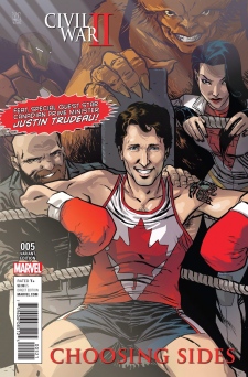Trudeau in comic book