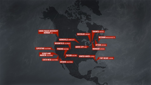 W5 Swatting Map (Jasna Baric / CTV News)