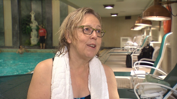 Green Party Leader Elizabeth May swims