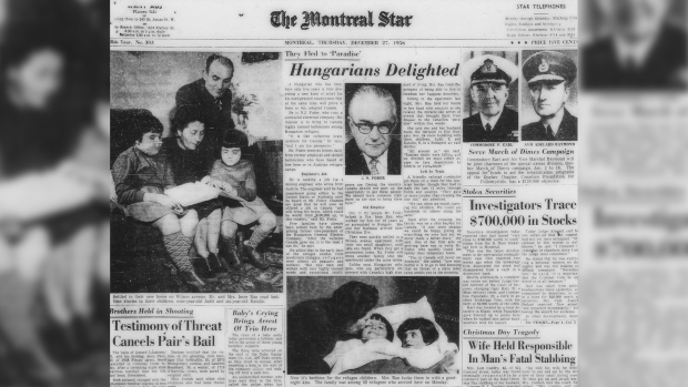 Montreal Star article on Hungarian refugees