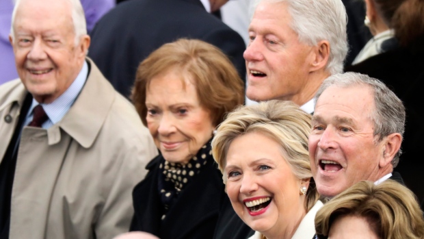 Carter, Clinton, Bush at the Capitol
