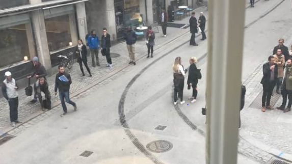 Tire marks near Stockholm attack