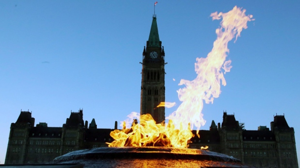 Centennial Flame on Parliament Hill in Ottawa