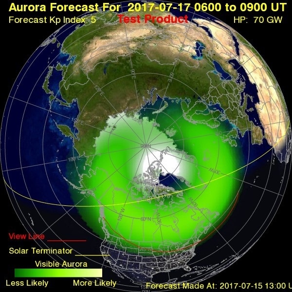 NOAA aurora forecast