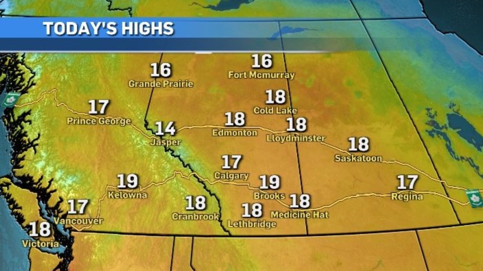 Calgary's daytime highs for April 23
