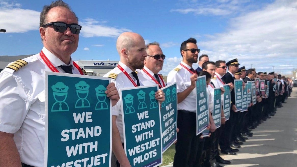 WestJet pilots prepare for strike with 'informational picket