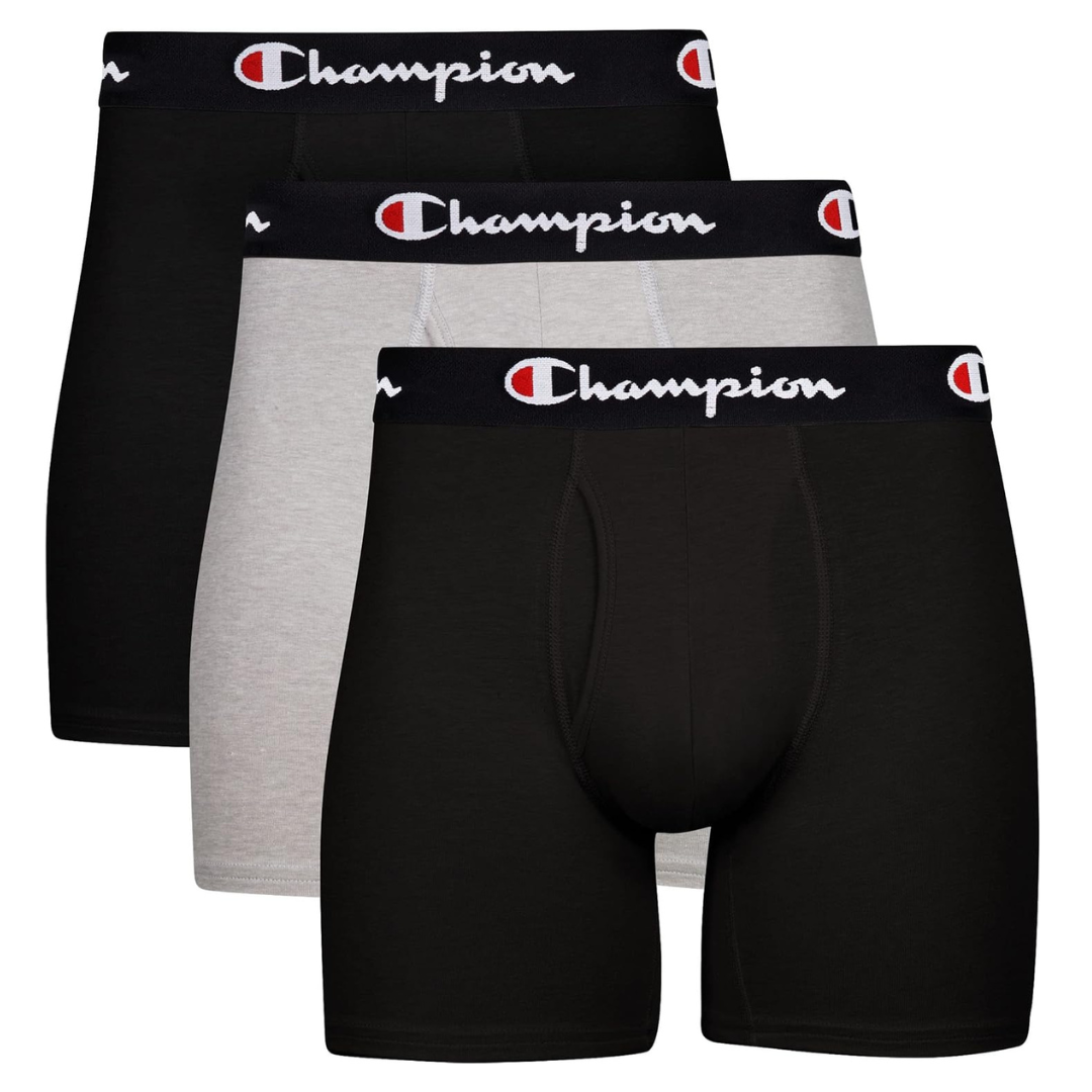Black Pack of five cotton-blend boxer briefs