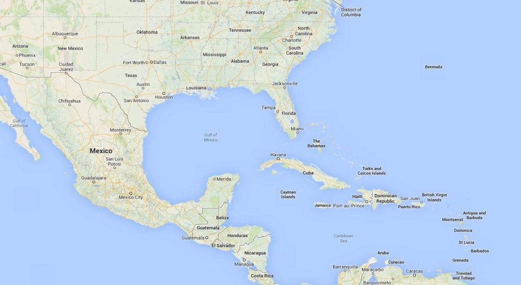 Map of the Gulf of Mexico (Google Maps)