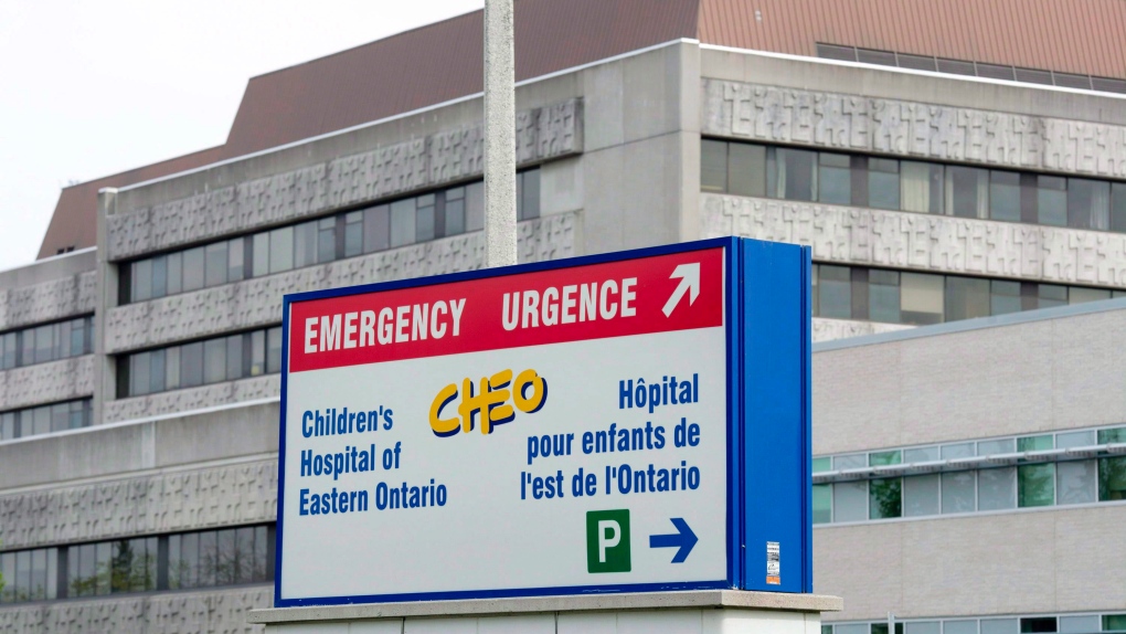A sign directing visitors to the emergency department is shown at the Childrens Hospital of Eastern Ontario, Friday, May 15, 2015 in Ottawa. (THE CANADIAN PRESS/Adrian Wyld)
