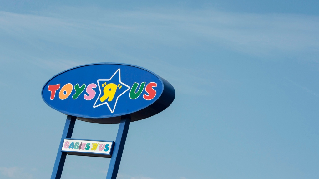 A Toys "R" Us sign is seen Tuesday, September 19, 2017 in Montreal. THE CANADIAN PRESS/Paul Chiasson