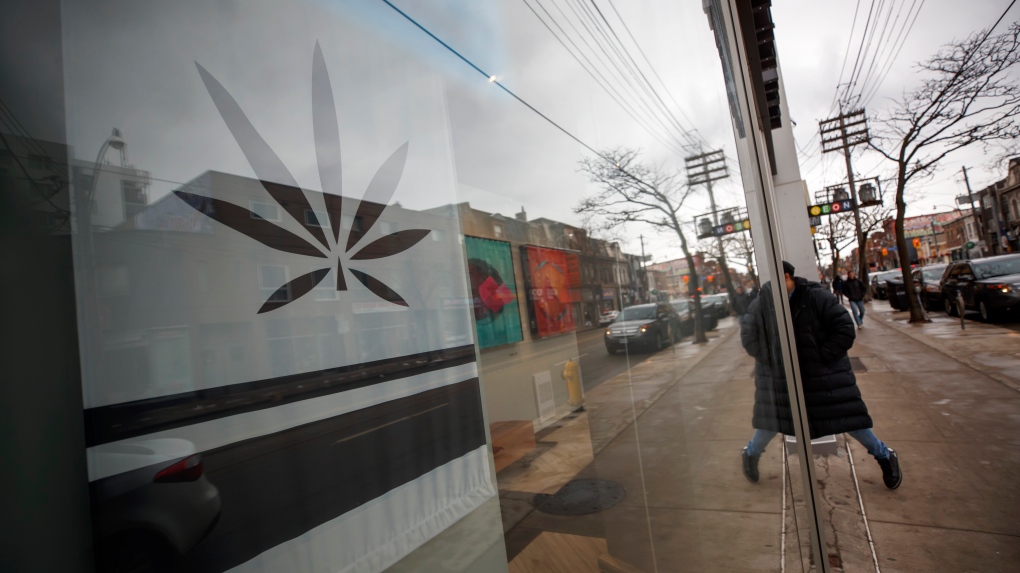 A customer walks into a Cannabis dispensary on Queen St. in Toronto, Monday, Jan. 6, 2020. THE CANADIAN PRESS/Cole Burston
