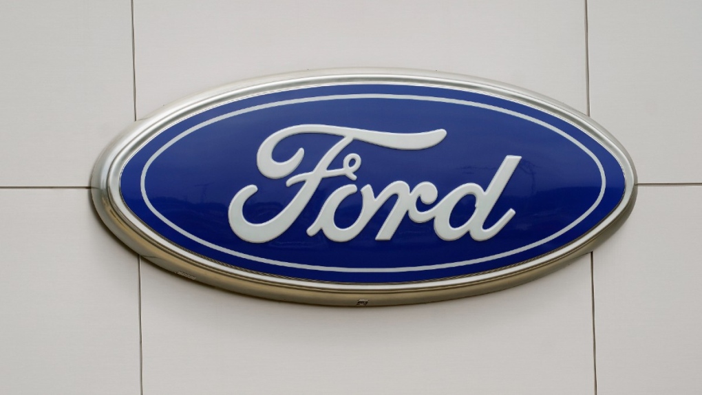 A Ford logo on signage at Country Ford in Graham, N.C., on July 27, 2021 (Gerry Broome / AP) 