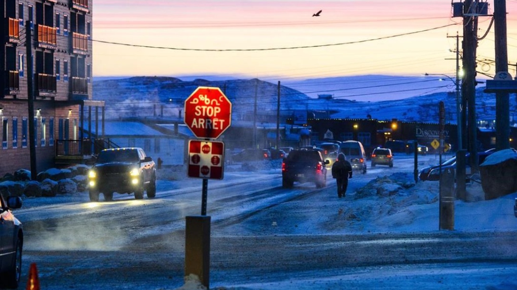 People make their way through Iqaluit, Nunavut, on Wednesday, March 6, 2019. Sean Kilpatrick / THE CANADIAN PRESS