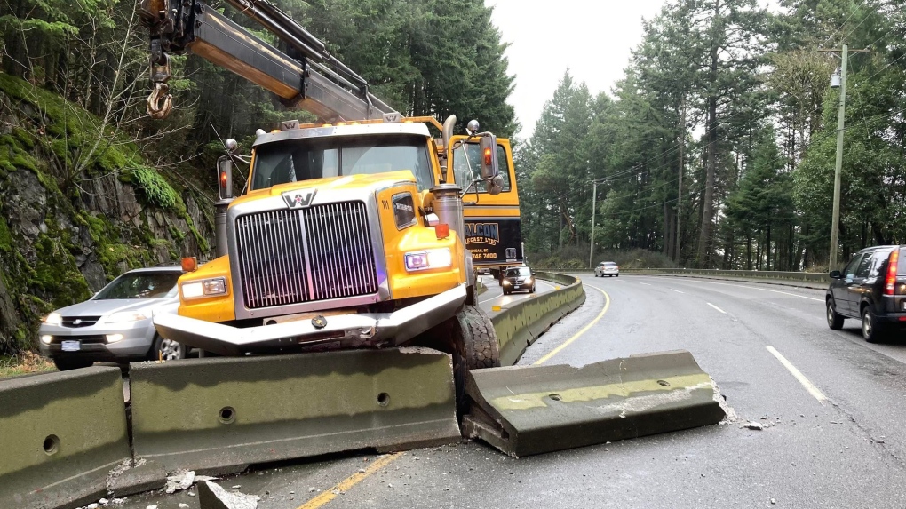 Malahat delays expected after commercial truck crash
