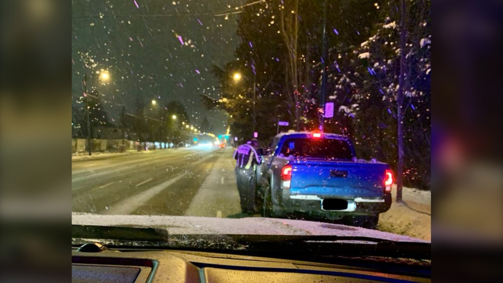 'Don't have to be going over the limit' to get speeding ticket, Vancouver officer warns about icy conditions