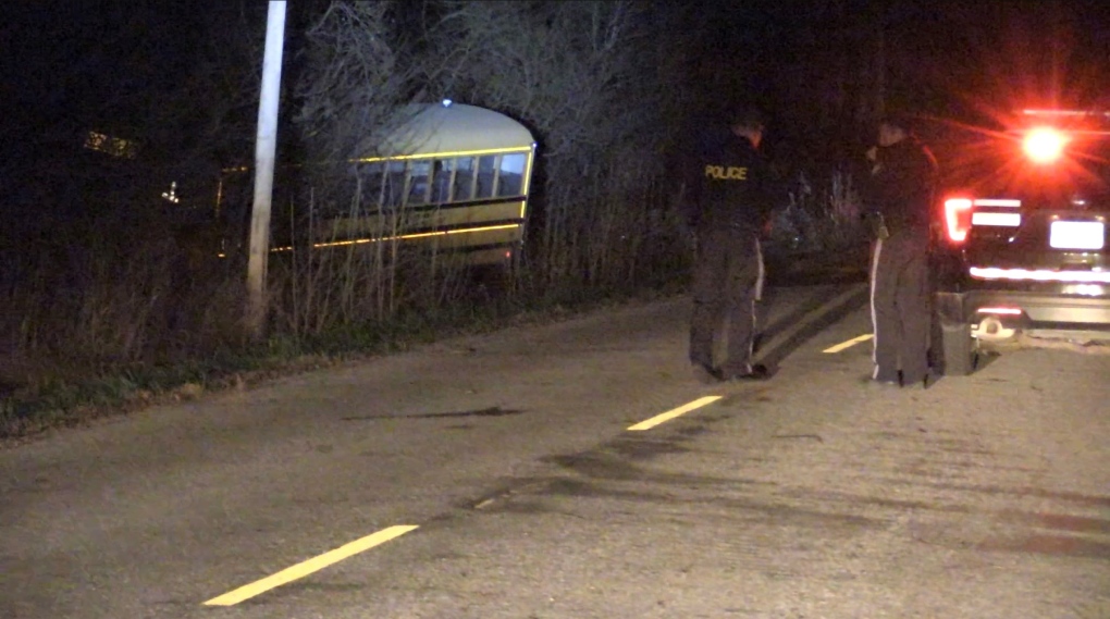 Sopir meninggal setelah bus sekolah berakhir di rawa dekat Long Point, Ontario.