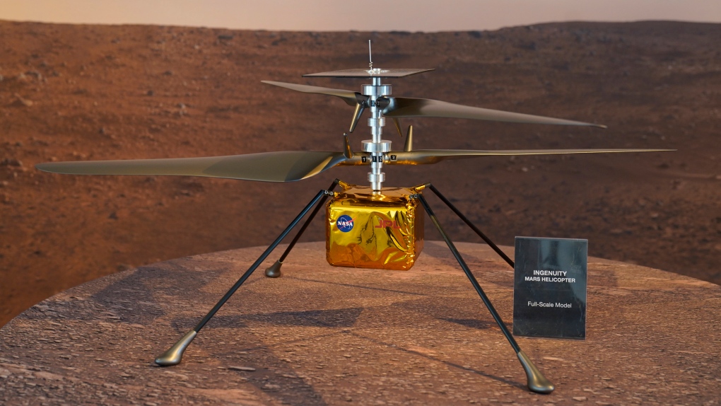 El helicóptero de la creatividad de Marte en el tiempo perdido porque aguanta el invierno