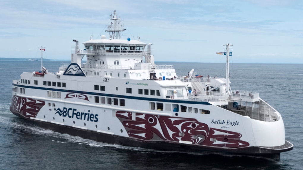 BC Ferries' newest LNG ferry arriving in Victoria
