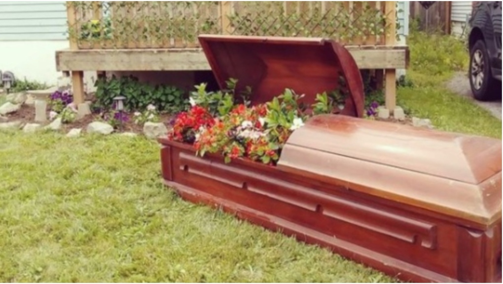 Ontario woman wins fight to keep coffin flowerbed following neighbour's complaint