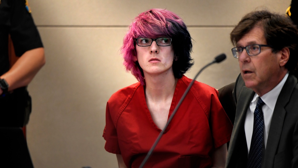 In this May 15, 2019, file photo, Devon Erickson appears in court at the Douglas County Courthouse in Castle Rock, Colo. (Joe Amon/The Denver Post via AP, Pool, File) 
