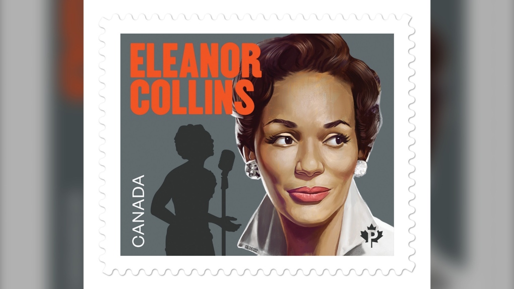 The stamp depicting jazz singer Eleanor Collins was unveiled at a virtual ceremony on Friday, paying tribute to her life and legacy ahead of Black History Month. (Canada Post)