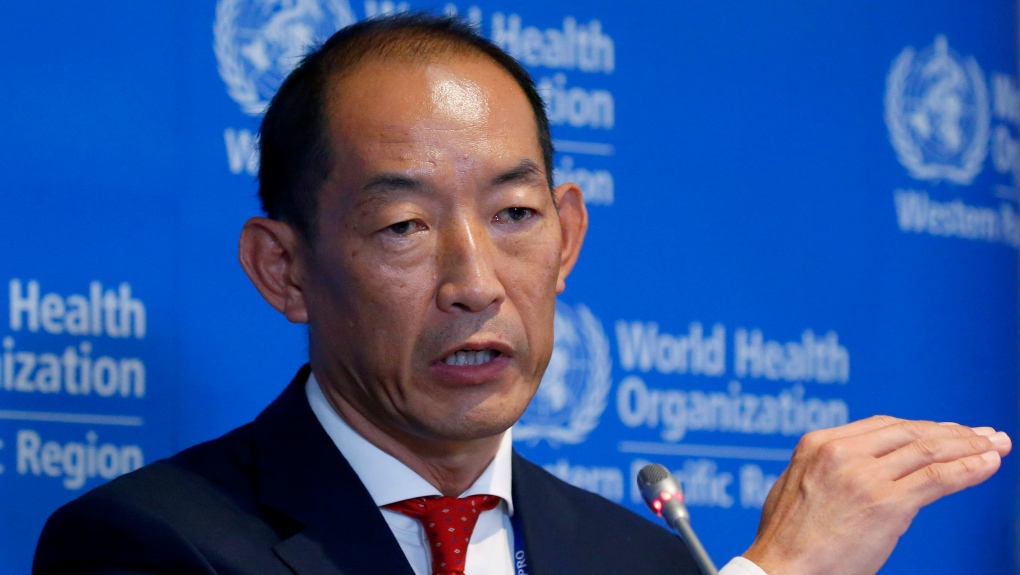 The World Health Organization regional director for the Western Pacific Takeshi Kasai addresses the media on Oct. 7, 2019, in Manila, Philippines. (AP Photo/Bullit Marquez)