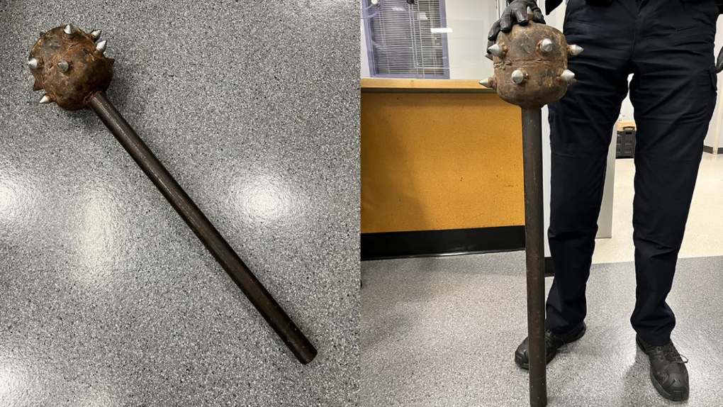 Is this your mace? Victoria police seize weapon from temporary housing site