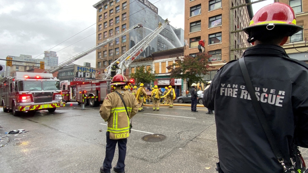 Firefighters called to 3rd-alarm blaze on Vancouver's Downtown Eastside