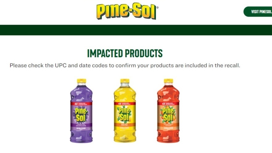 Pine-Sol Multi-Surface Cleaner in scents of Lavender Clean, Lemon Fresh and Mandarin Sunrise could contain bacteria and should not be used.