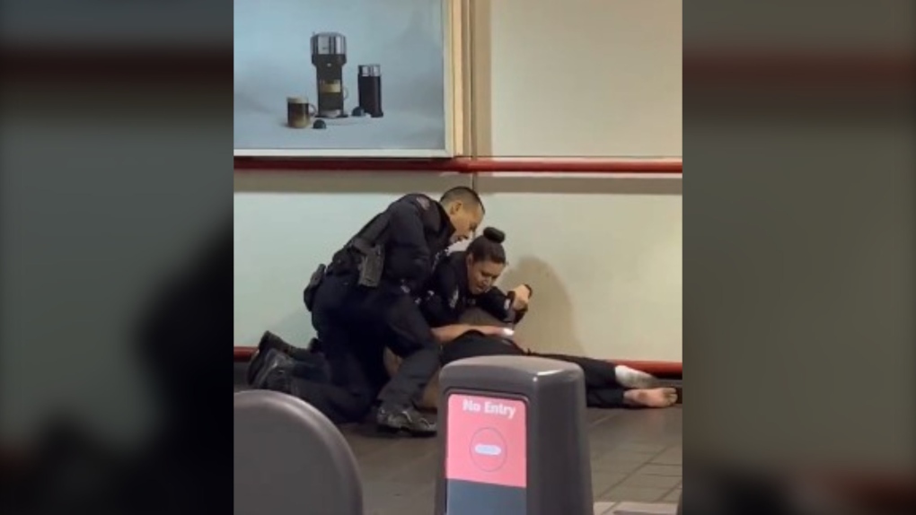 'I'm not resisting': Video shows police Tasering shirtless woman at busy Vancouver transit station